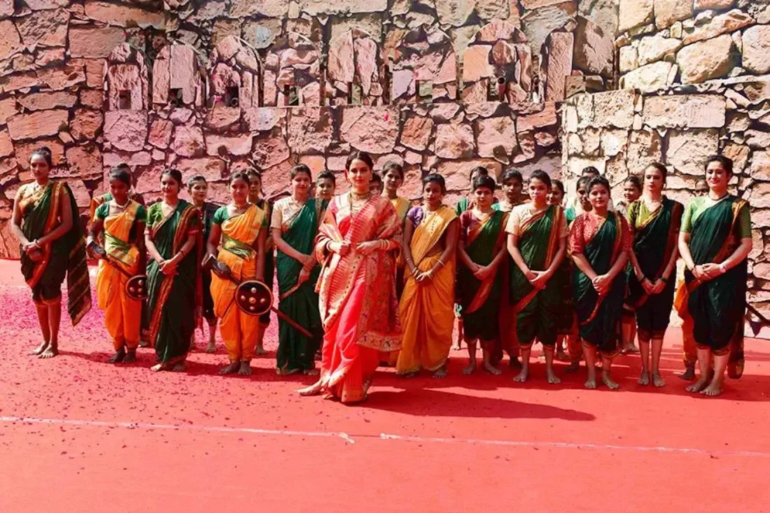 Indian Actress Kangana Ranaut Images In Red Saree